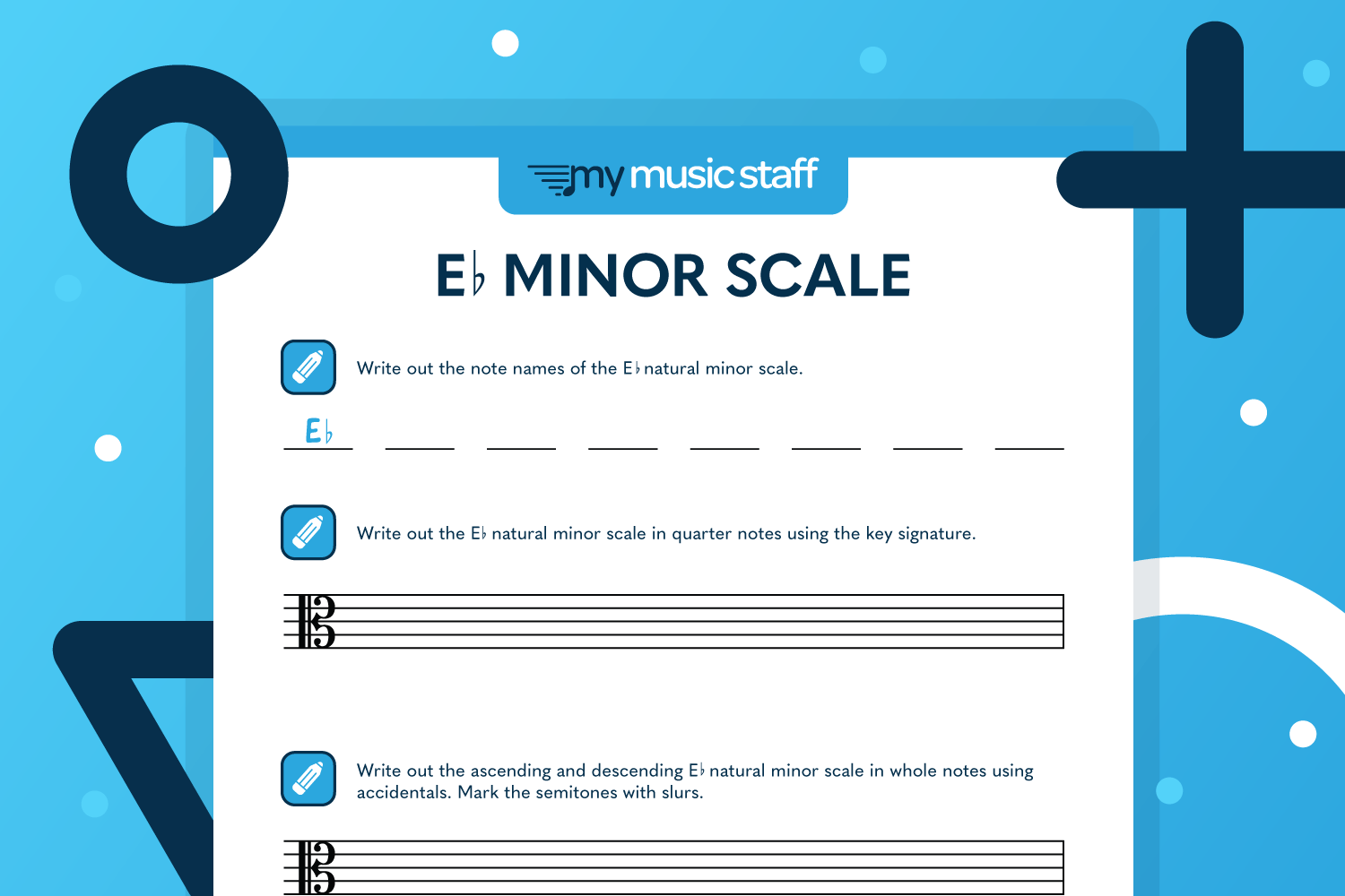  E-flat natural minor scale